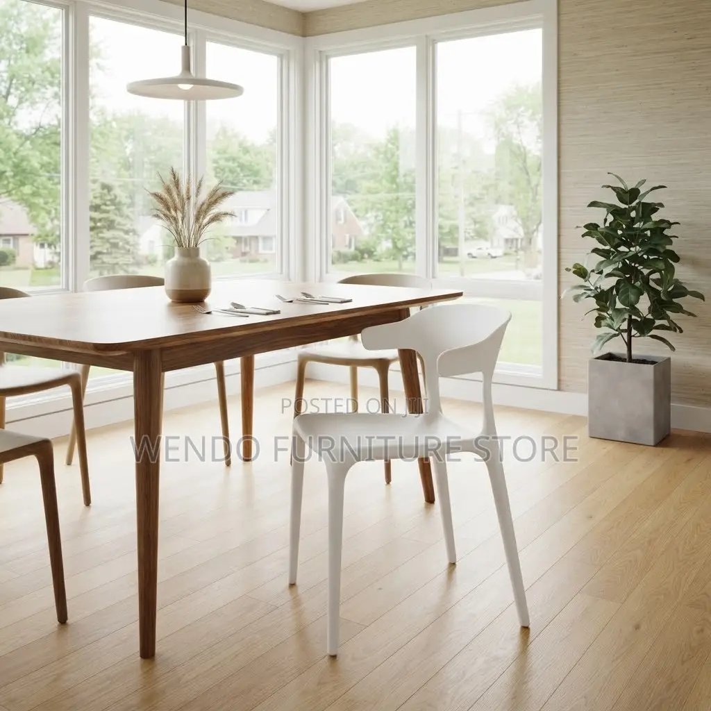 Dining Chairs; Plastic Ergonomic Stackable Home Chairs