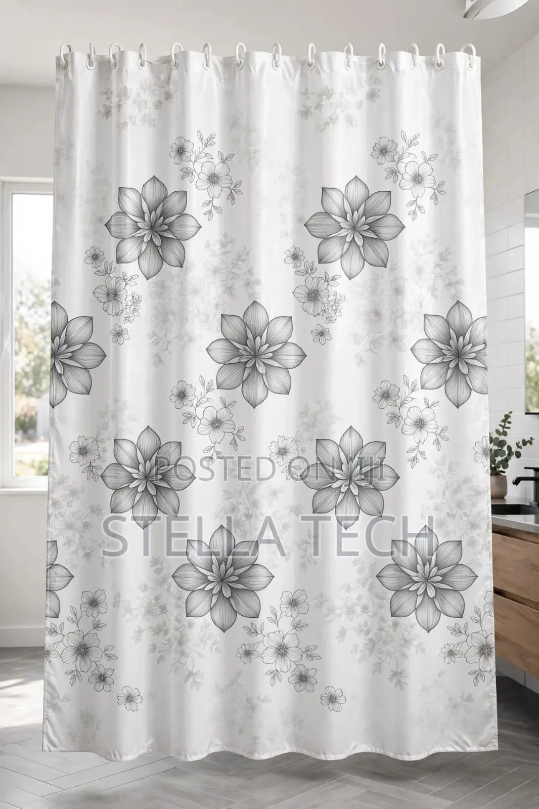 Modern Abstract Shower Curtain 
Size 180*200cm