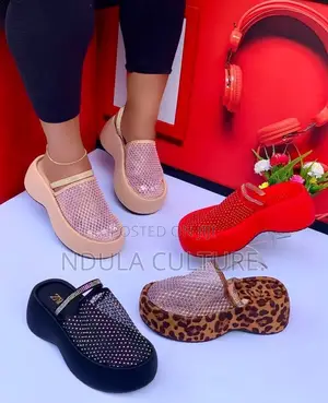 Zara Denim Platform Sandals