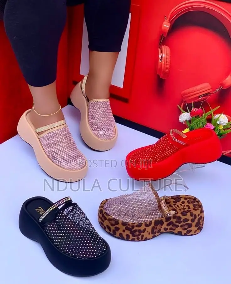 Zara Denim Platform Sandals