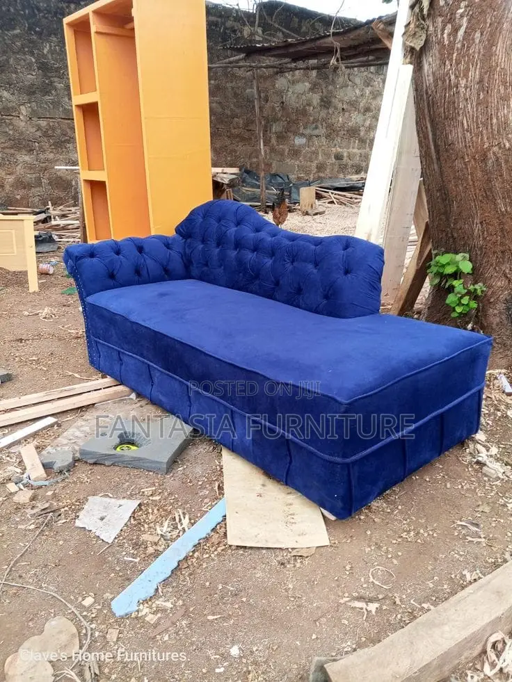 3 Seater Royal Blue Chaise Lounge