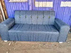 3 Seater Grey Pleated Sofa: Payment on Delivery
