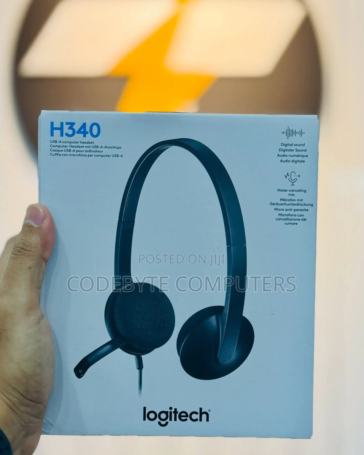 Logitech H340 USB Computer Headset Noise Cancelling Mic
