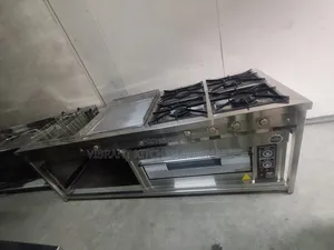 Commercial Combined Cooking Range – 4 Burner, Griddle,  Fryer & Oven