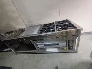 Commercial Combined Cooking Range – 4 Burner, Griddle,  Fryer & Oven