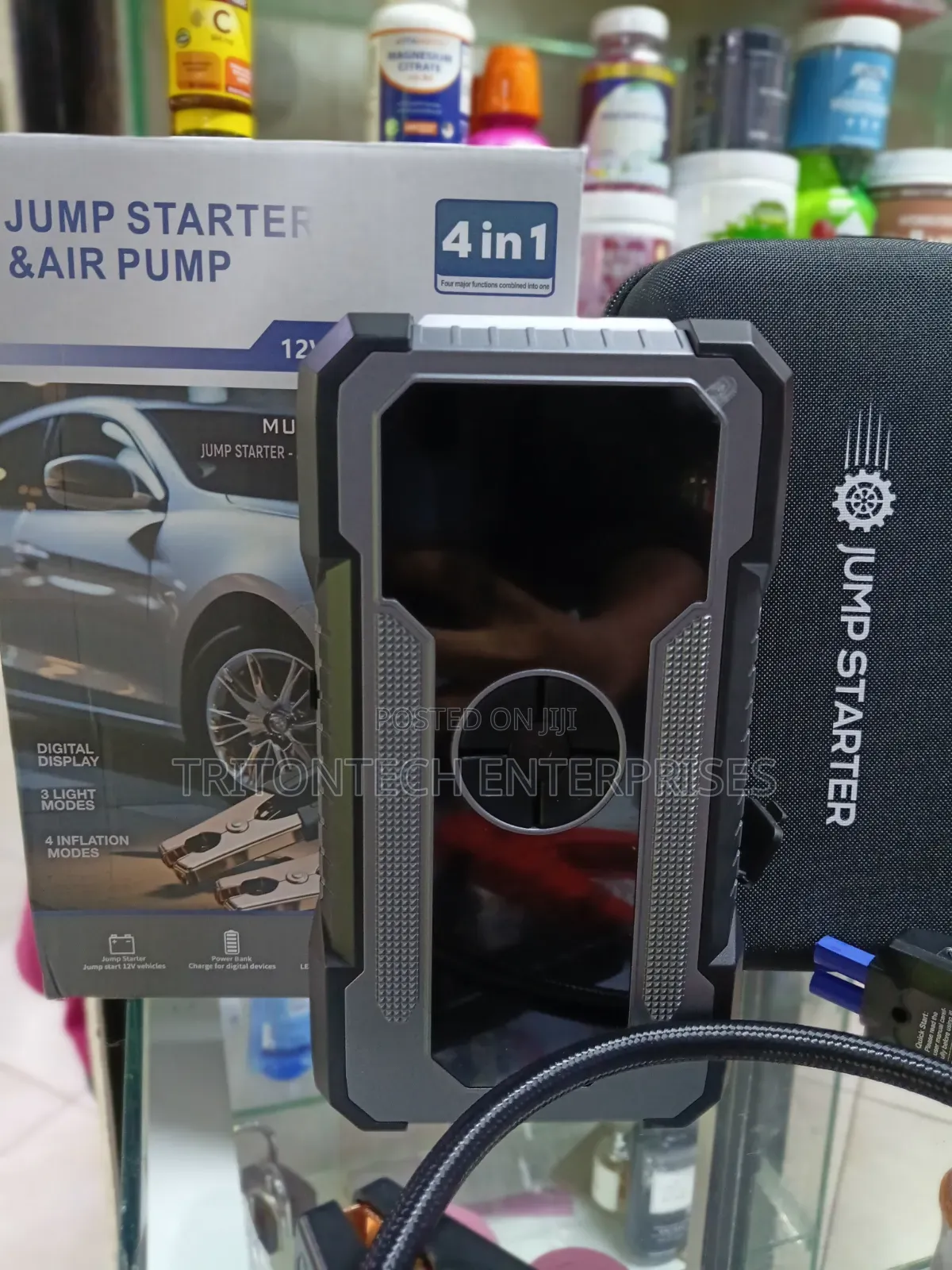 Digital Tire Inflator / Air Compressor and Car Jump Starter