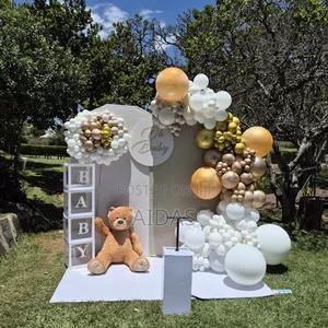Gender Reveal Backdrop Set Up Decor
