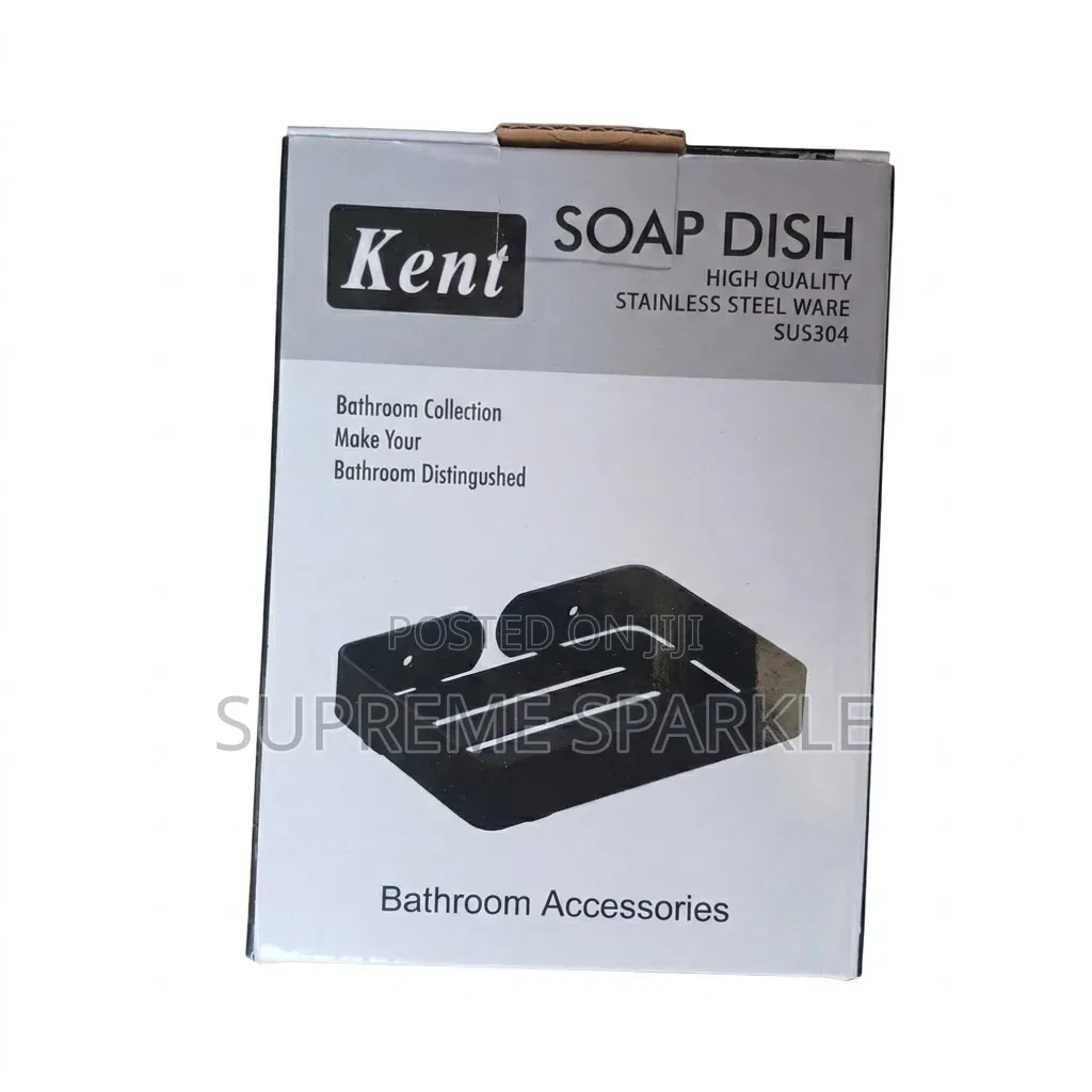 Soap Dish Stainless Steel Black/Silver Bathroom Holder