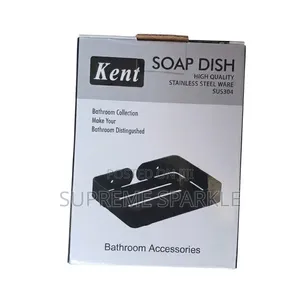 Soap Dish Stainless Steel Black/Silver Bathroom Holder