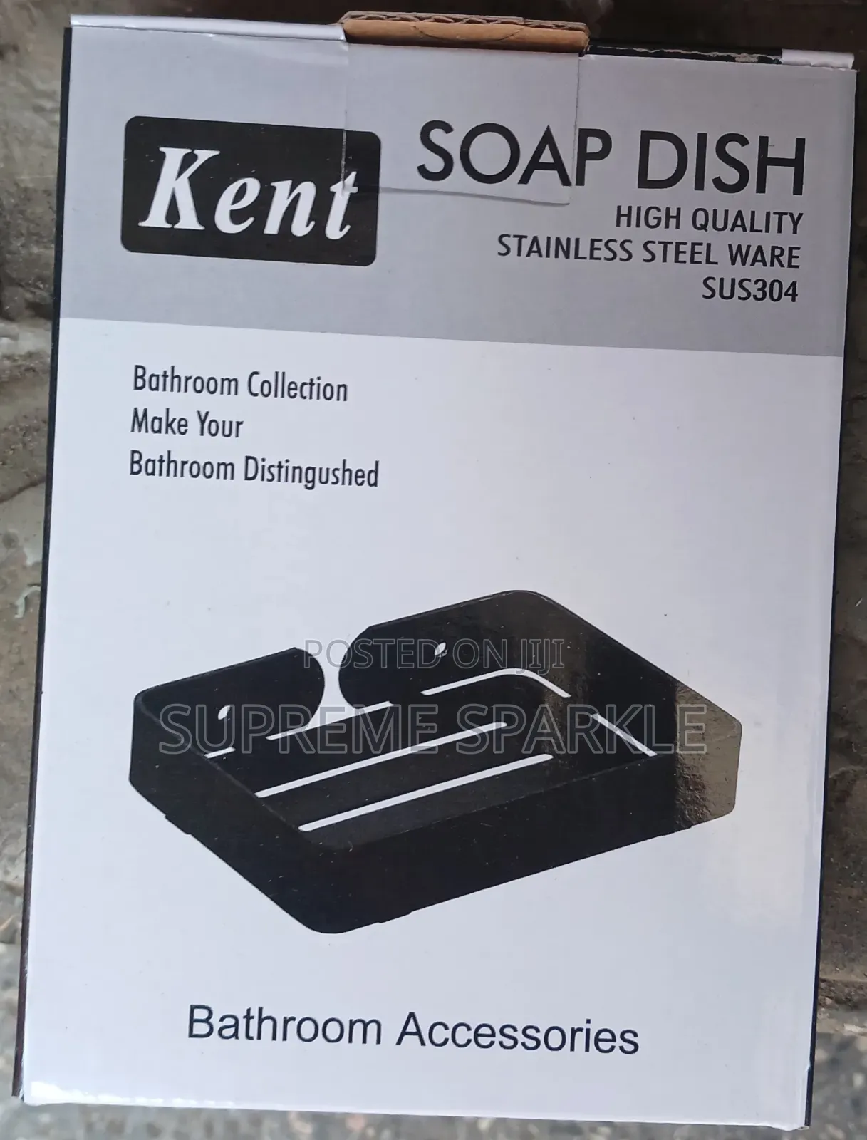 Soap Dish Stainless Steel Black/Silver Bathroom Holder