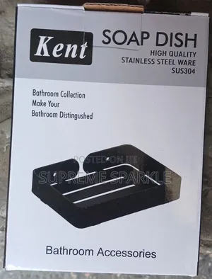 Soap Dish Stainless Steel Black/Silver Bathroom Holder