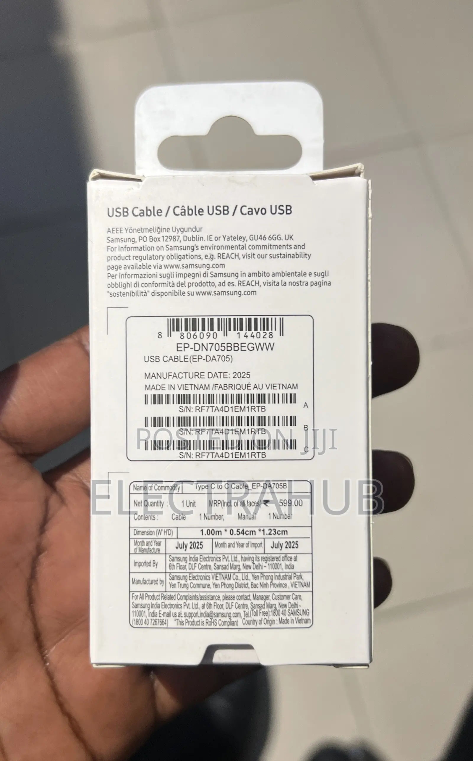 Samsung Galaxy Type C-C Cable Brand New Sealed