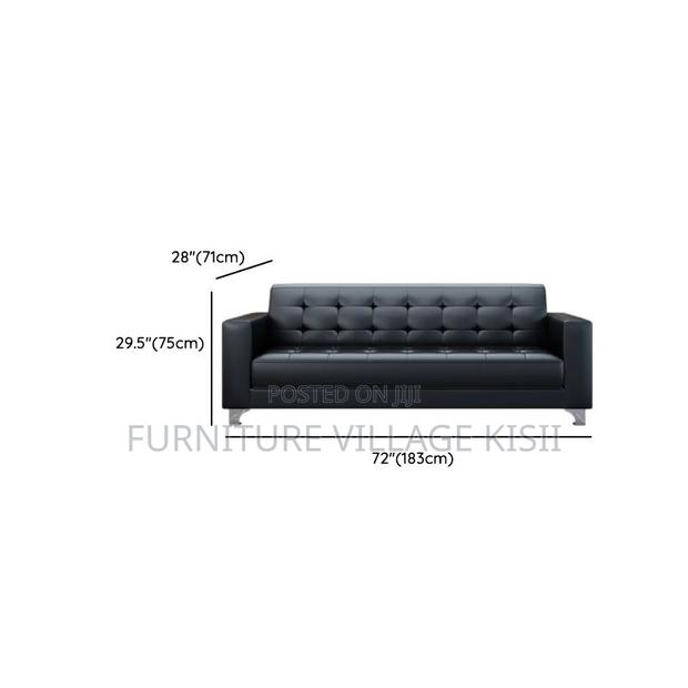 Office Sofa ;Black Office Sofa Set - thumbnail 2