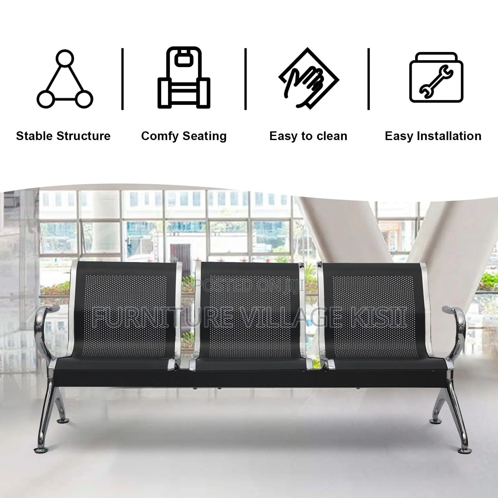 Office Bench; 3-Link Office Bench Design