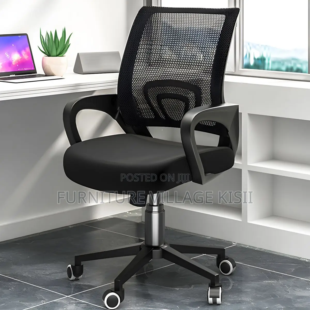 Office Chair ;Black Mesh Clerical Office Chair