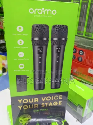 Oraimo Dual Wireless Microphone Set With LED Display