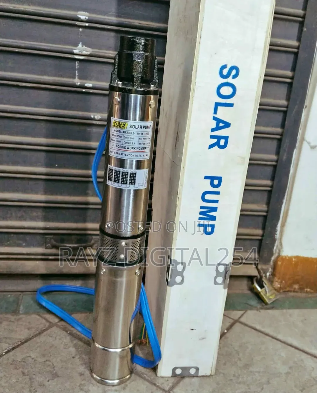 1000 Watts 110 MTRS Deep Well Solar Pump