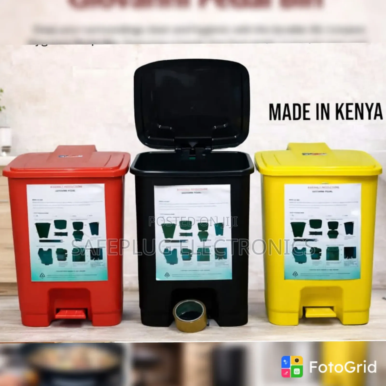 30L Step-on Bin – Hygienic Plastic Garbage Bin