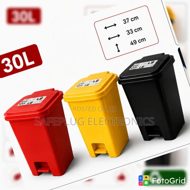 30L Pedal Waste Bin – Durable Kitchen & Home Dustbin