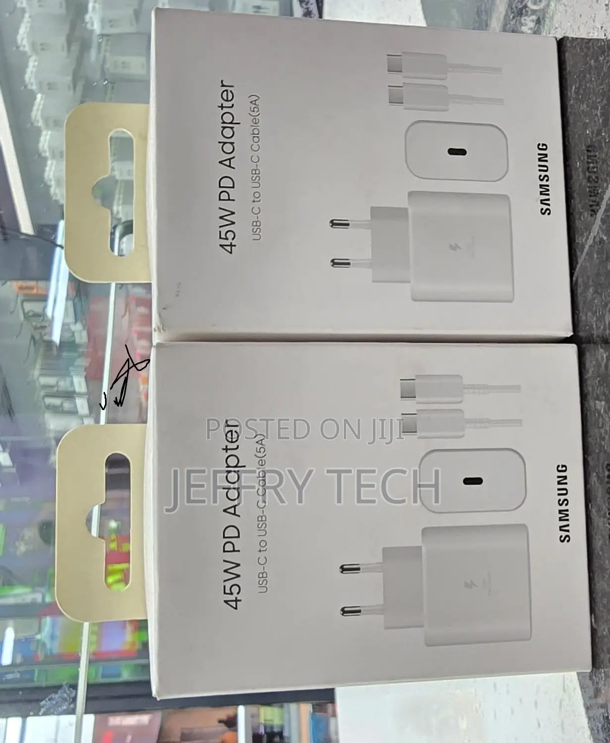 Samsung 45W PD Adapter With a USB-C to USB-C Cable (5A).