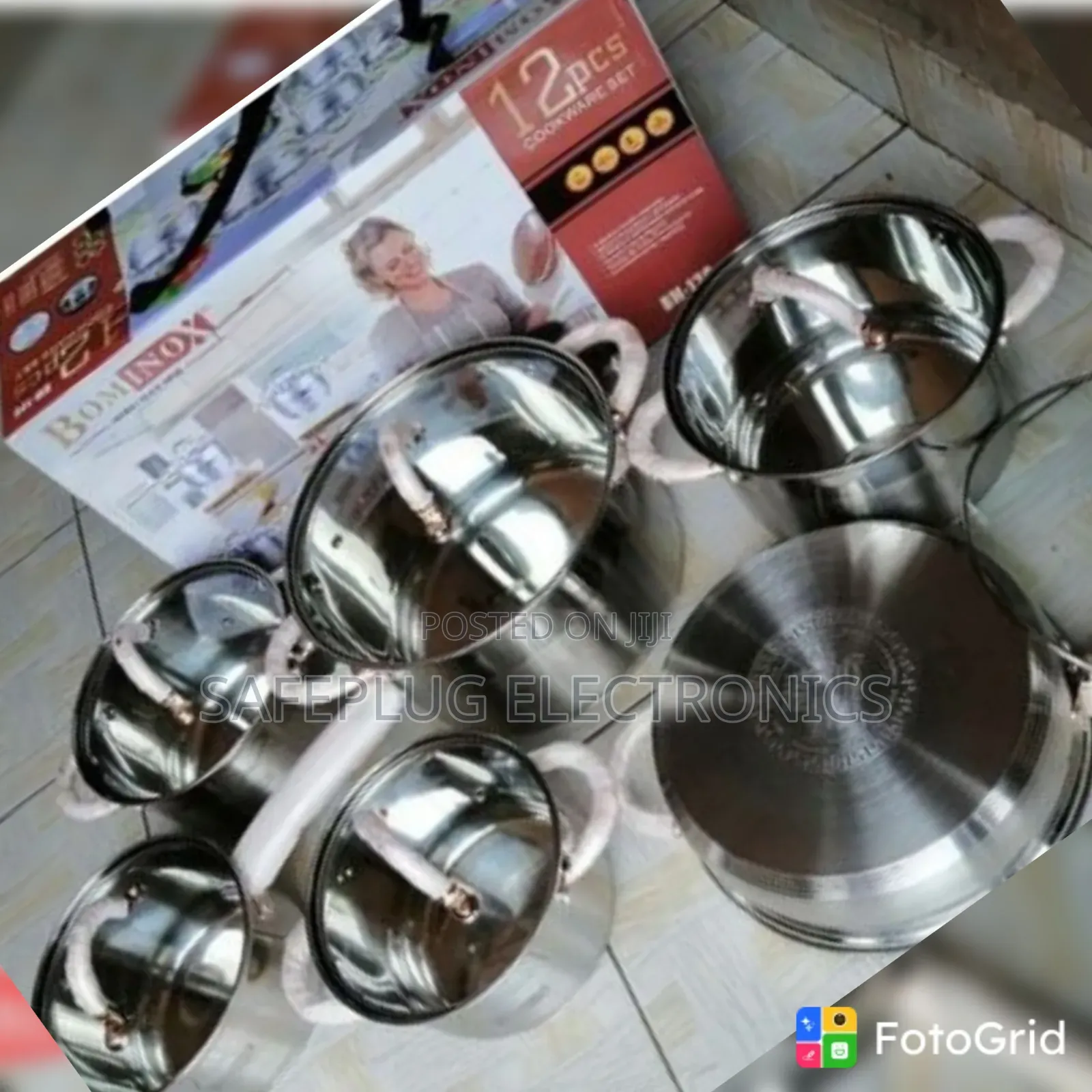 12pc Bominox Stainless Steel Kitchen Cookware – New Arrival