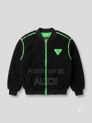 Black and Green Bomber