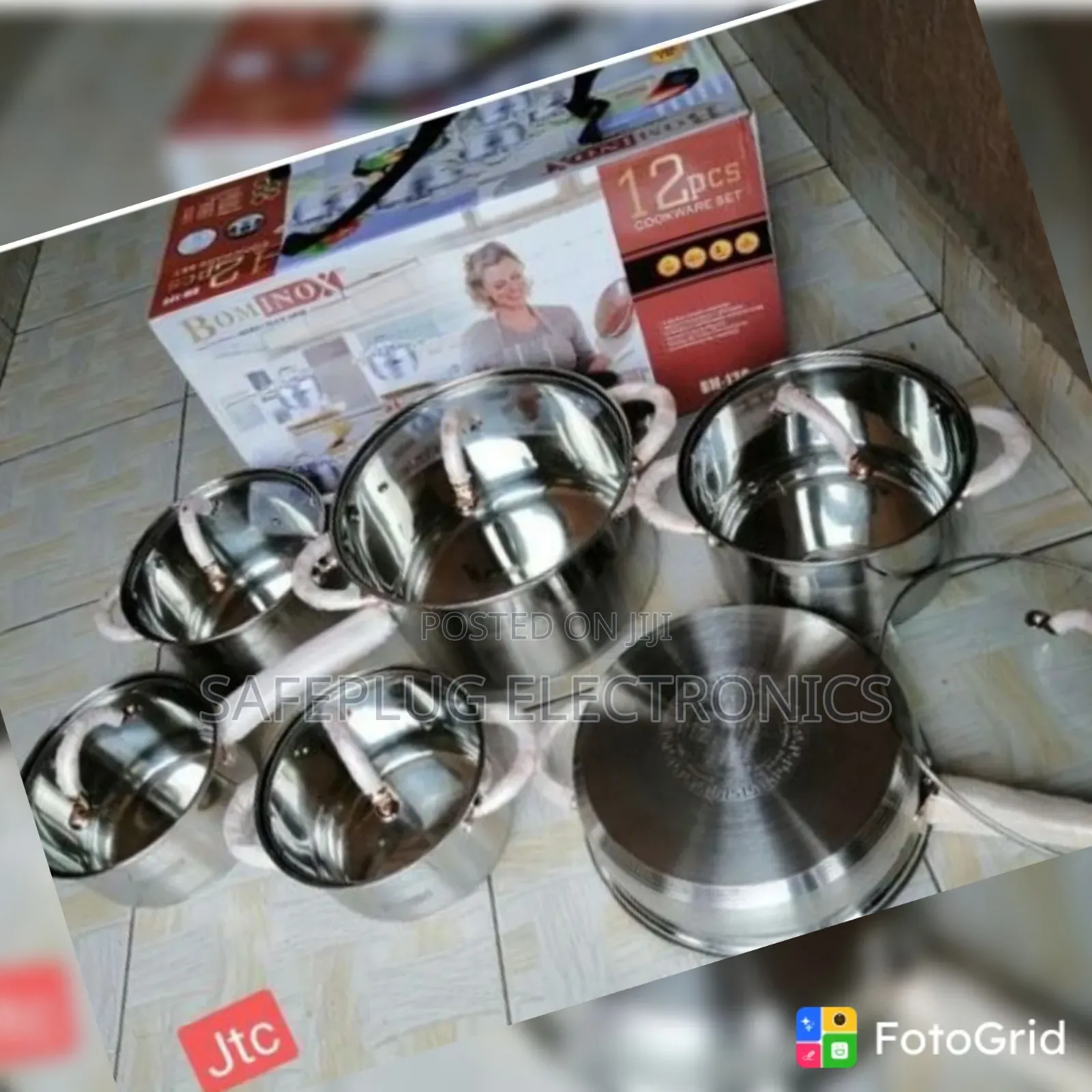 Bominox 12-Piece Stainless Steel Cookware Set – Induction Ready