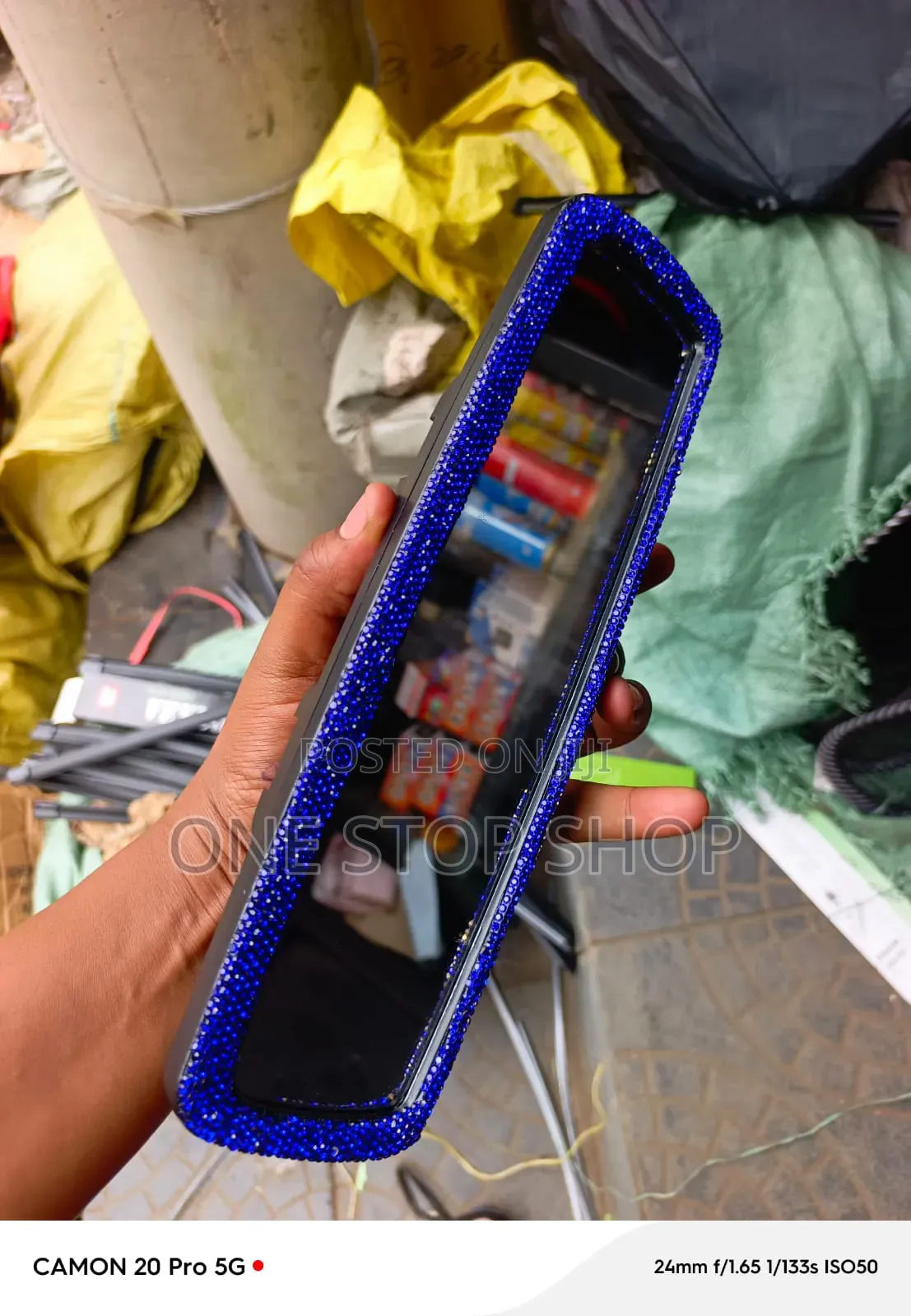 Stylish Interior Wide Angle Thick Frame Additional Rearview Mirror