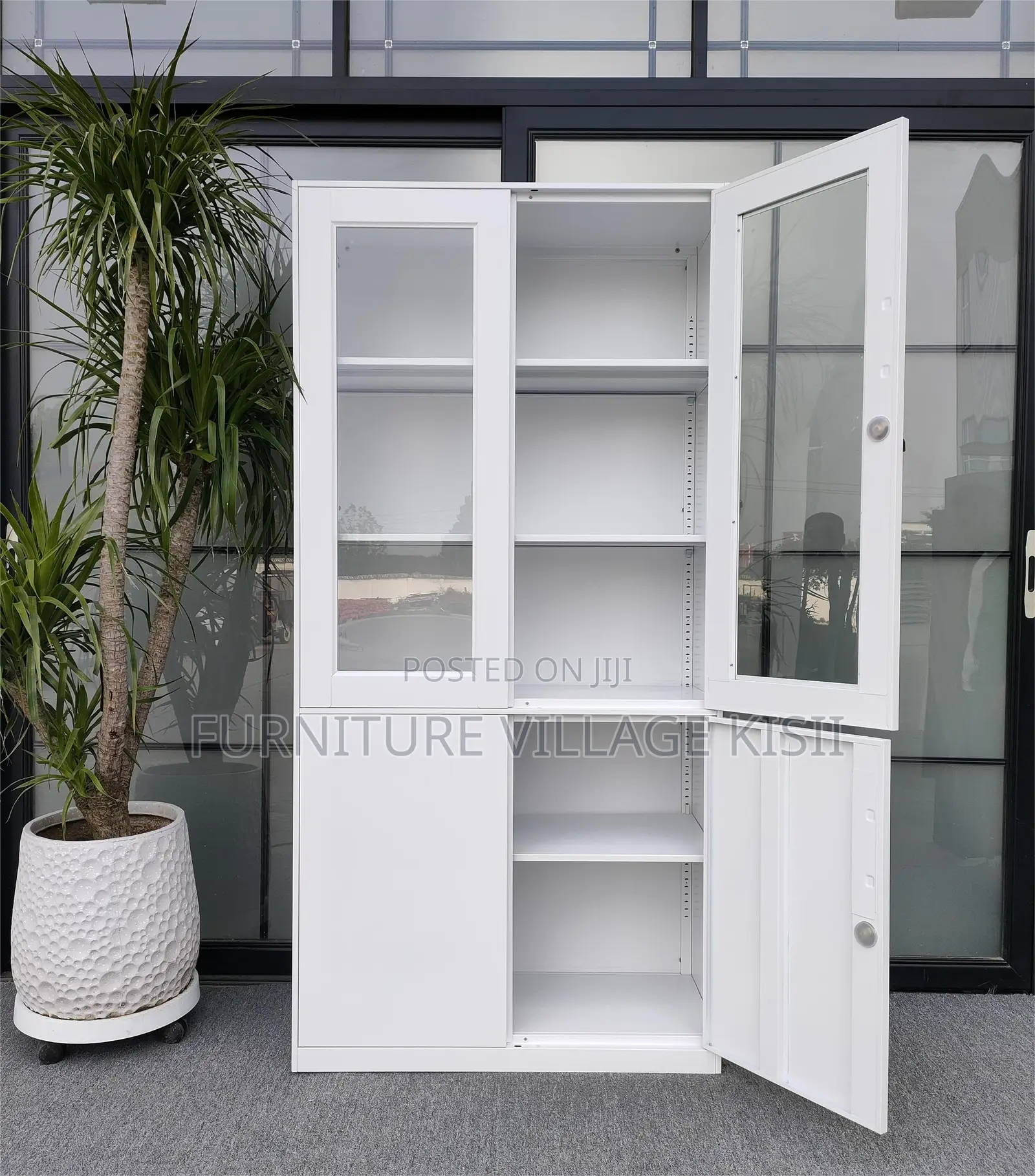Office Cabinet; 2-Door Metallic Office Cabinet