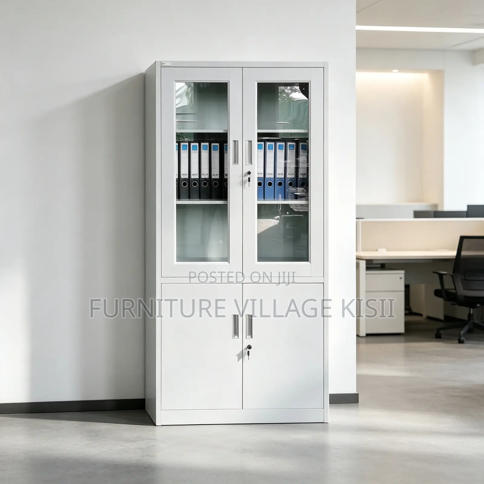 Office Cabinet; 2-Door Metallic Office Cabinet