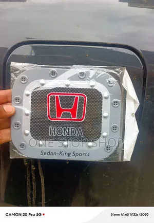 Honda Carbon Fiber Style Weave Background Accented Fuel Tank Sticker
