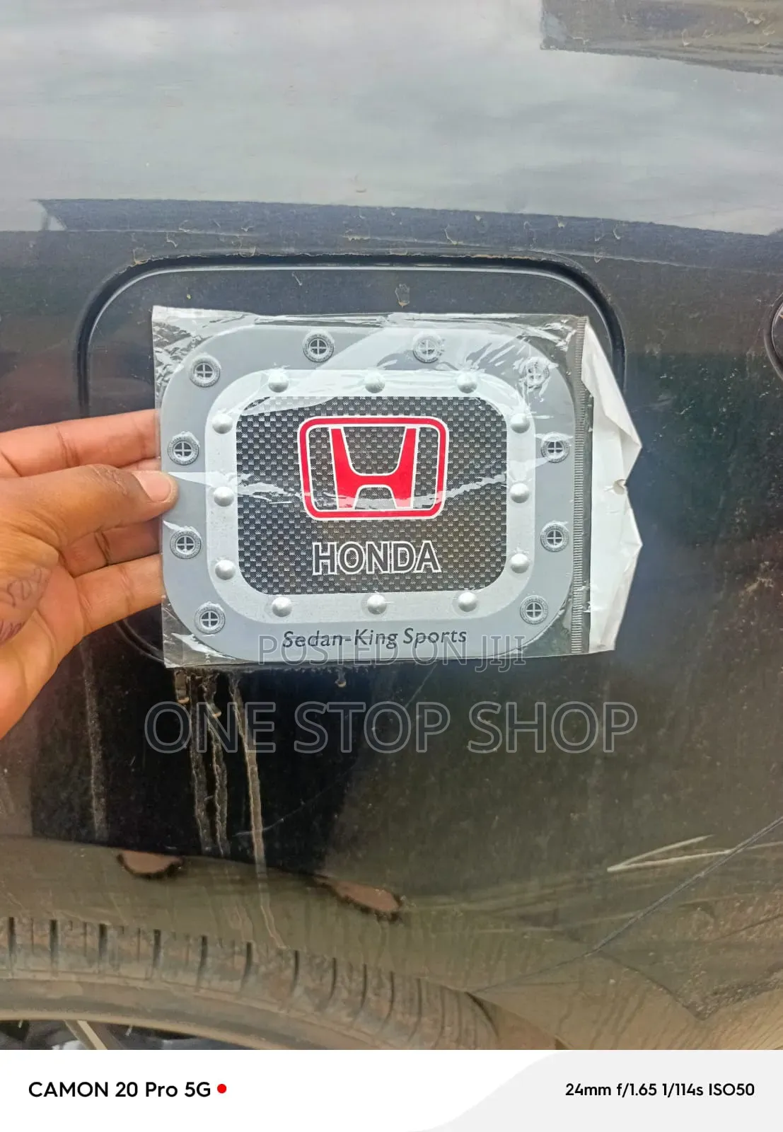 Heavy Duty Honda Branded Fuel Door Cell Sticker Plate