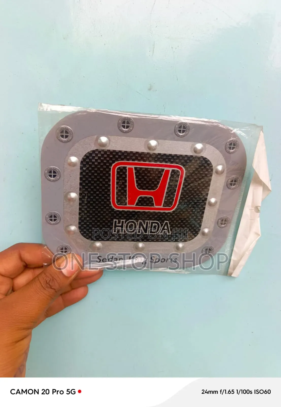 Heavy Duty Honda Branded Fuel Door Cell Sticker Plate