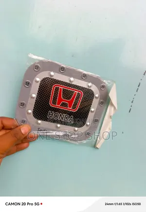 Chrome Styled Carbon Fuel Tank Door Sticker