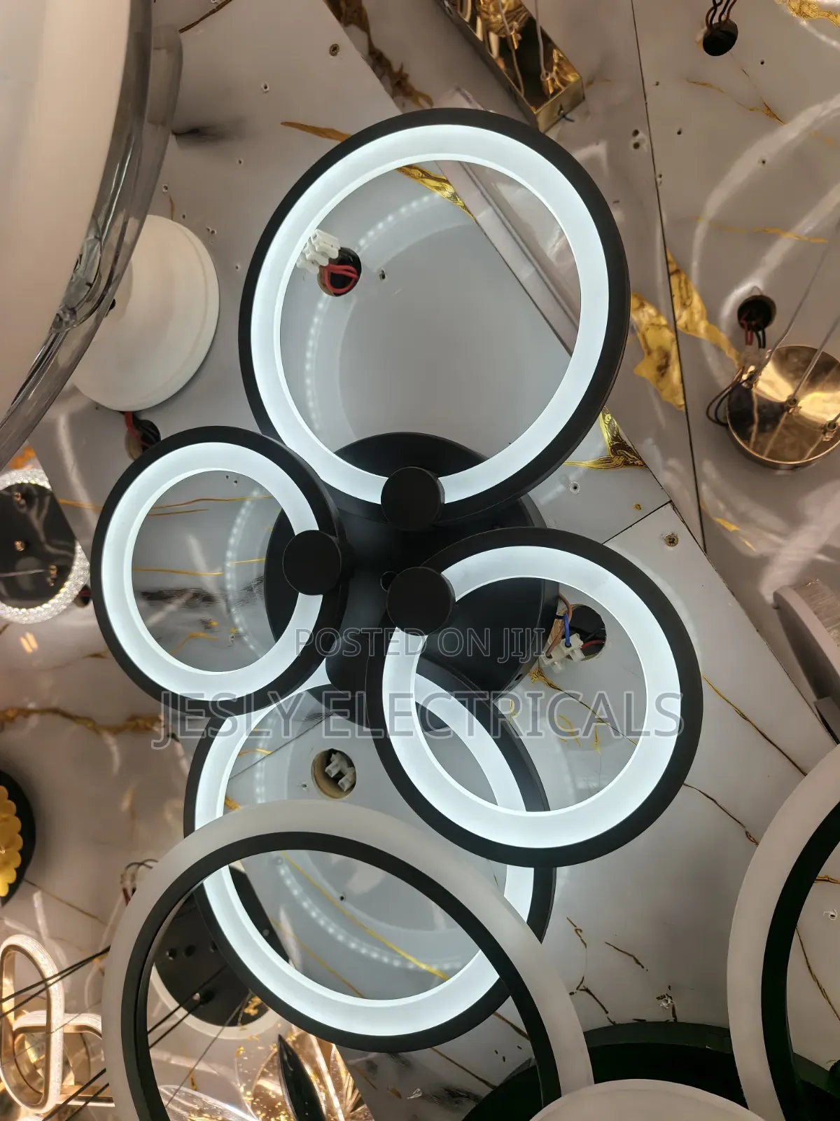 Modern Multi-Ring Ceiling Fixture