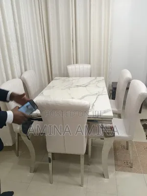 Imported Luxurious Marble Dinning Table 6 Seater