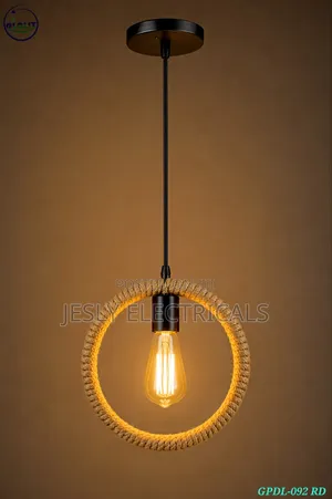 Industrial Vintage Hemp Rope Pendant