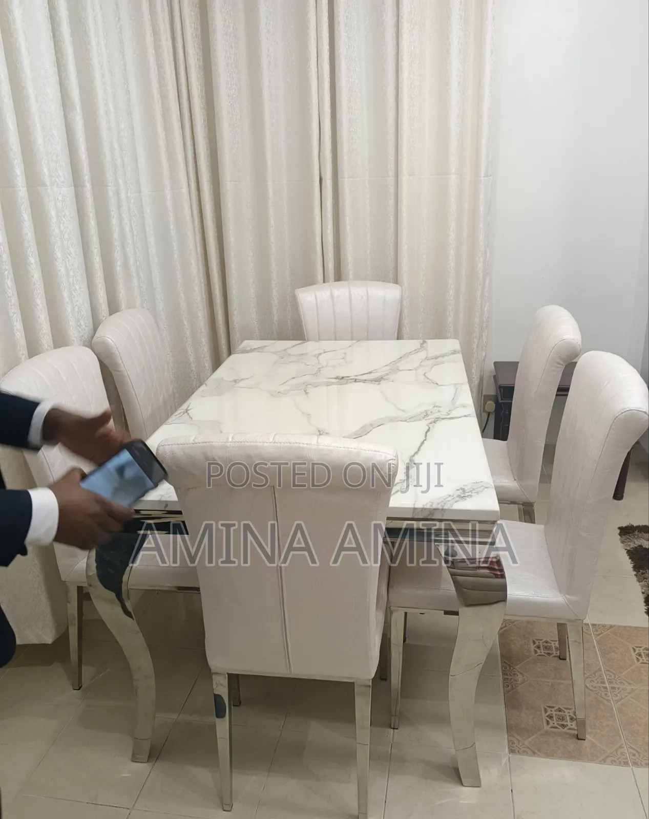 Executive 6 Seater Marble Dinning Table