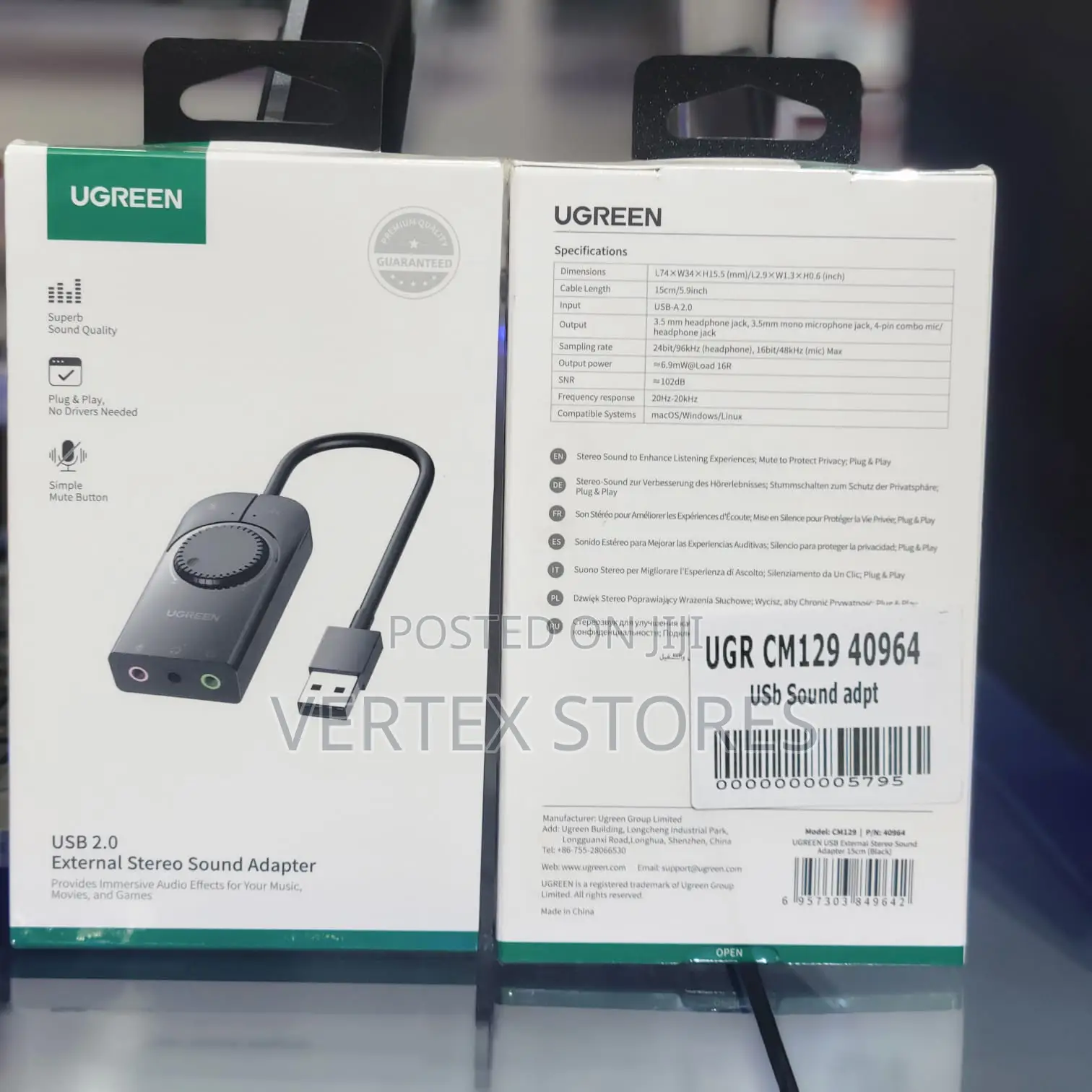 UGREEN CM129 External Stereo Sound Adapter