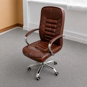 Office Chair, Leather Brown Executive Office Chair