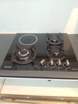 Bolesi Hob – 3 Gas Burners + 1 Infrared Electric + Wok Burner