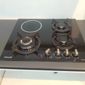 Bolesi Hob – 3 Gas Burners + 1 Infrared Electric + Wok Burner