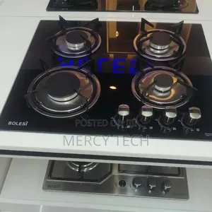 Bolesi 4-Burner Gas Hob – Tempered Glass Top
