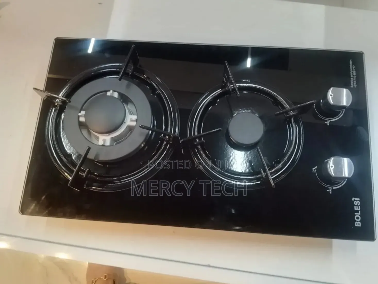 Bolesi 2-Burner Gas Hob – Tempered Glass Top
