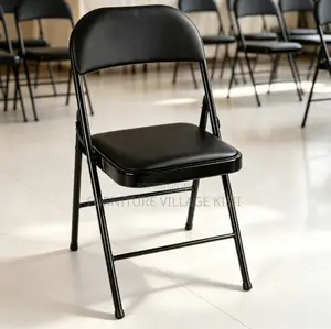 Office Chair; Black Leather Metallic Office Chair