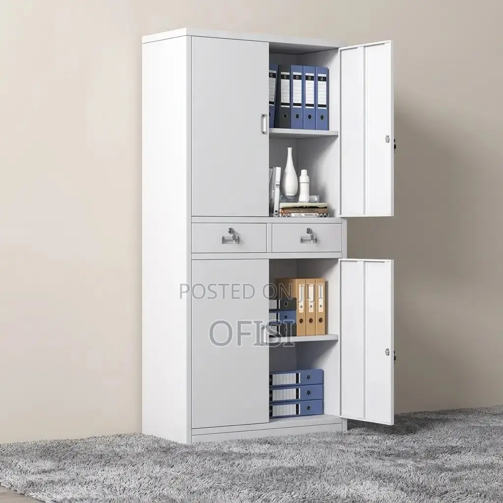 Office Cabinet; 4-Door Metal Document Cabinet