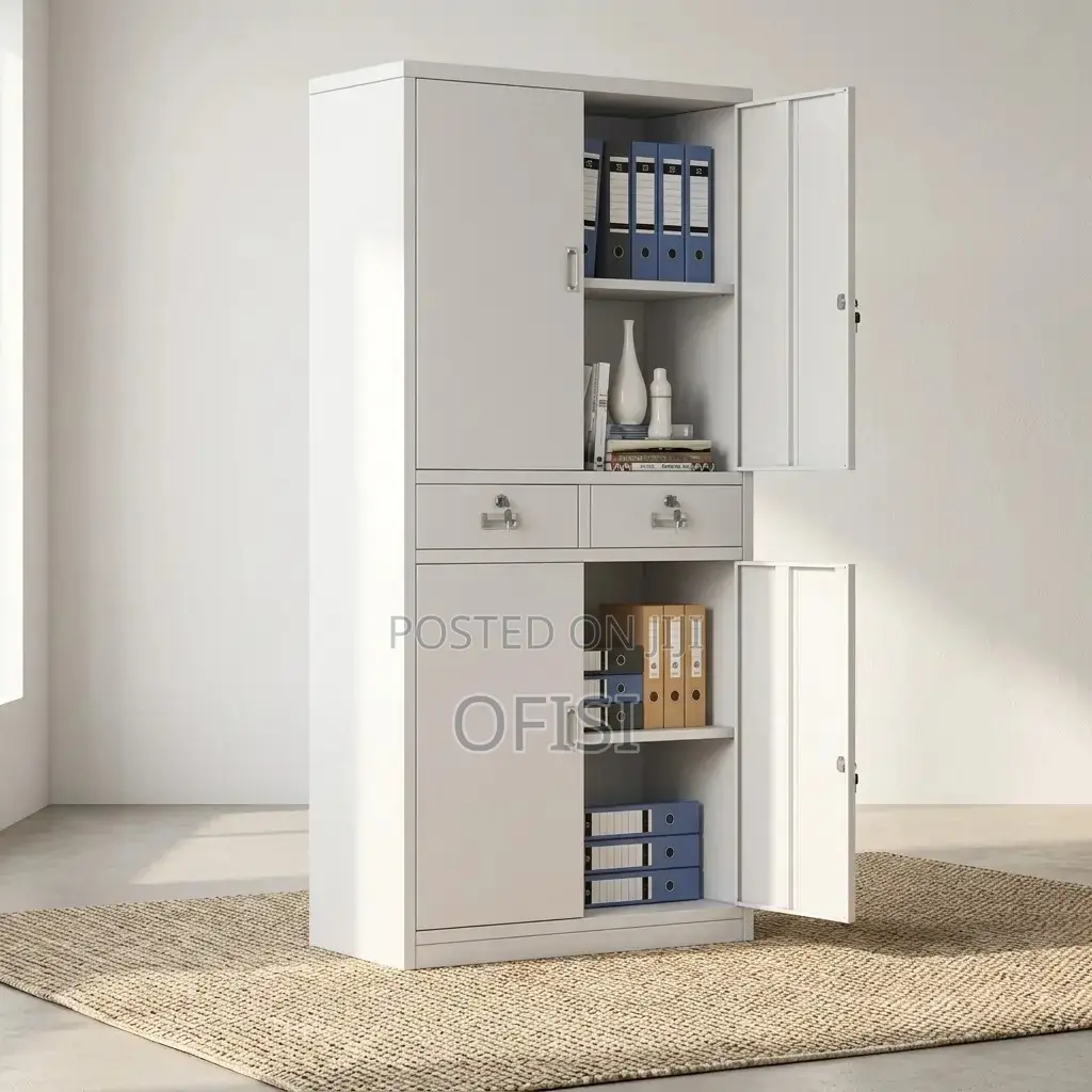 Office Cabinet; 4-Door Metal Document Cabinet