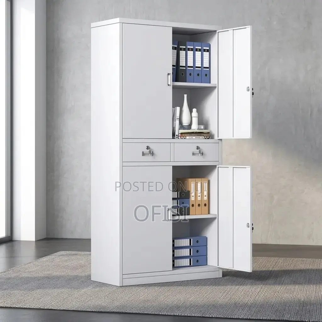 Office Cabinet; 4-Door Metal Document Cabinet