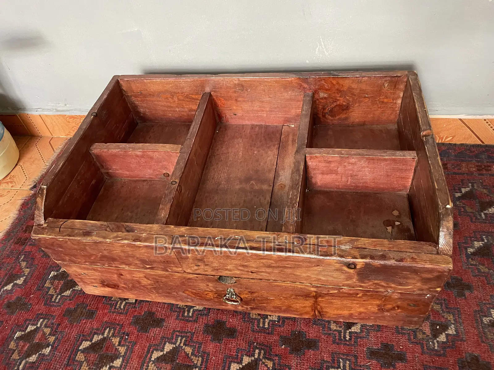 Wooden Hardtop Table With Storage and Wooden Storage Organiser