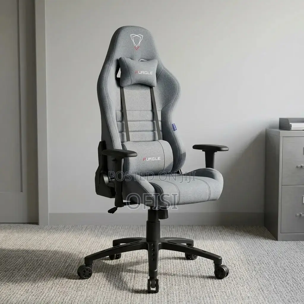 Gaming Chair; Grey Fabric Executive Gaming Chair